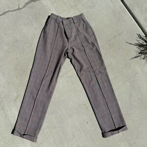 Zara Plaid High Rise Straight Leg Trousers Size 5